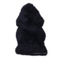 Genuine Natural Black Sheepskin Sheep Real Fur Pelt Rug